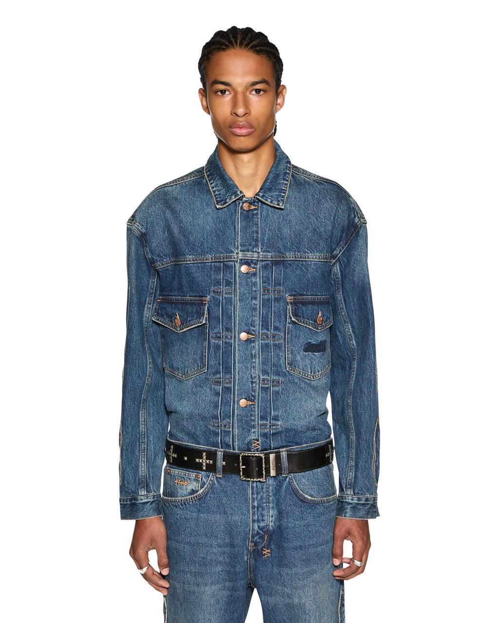 Mens Doubledown Oh G Jacket Antique Kraft Oversized Jackets - Denim