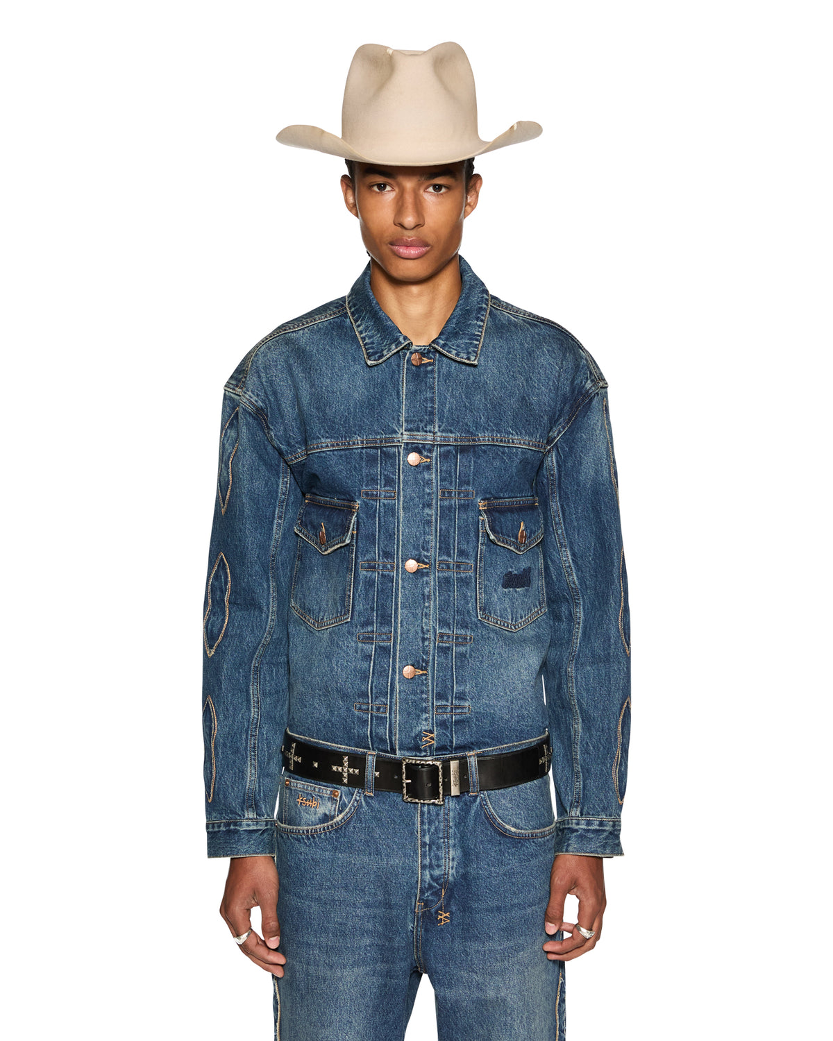 Mens Doubledown Oh G Jacket Antique Kraft Oversized Jackets - Denim