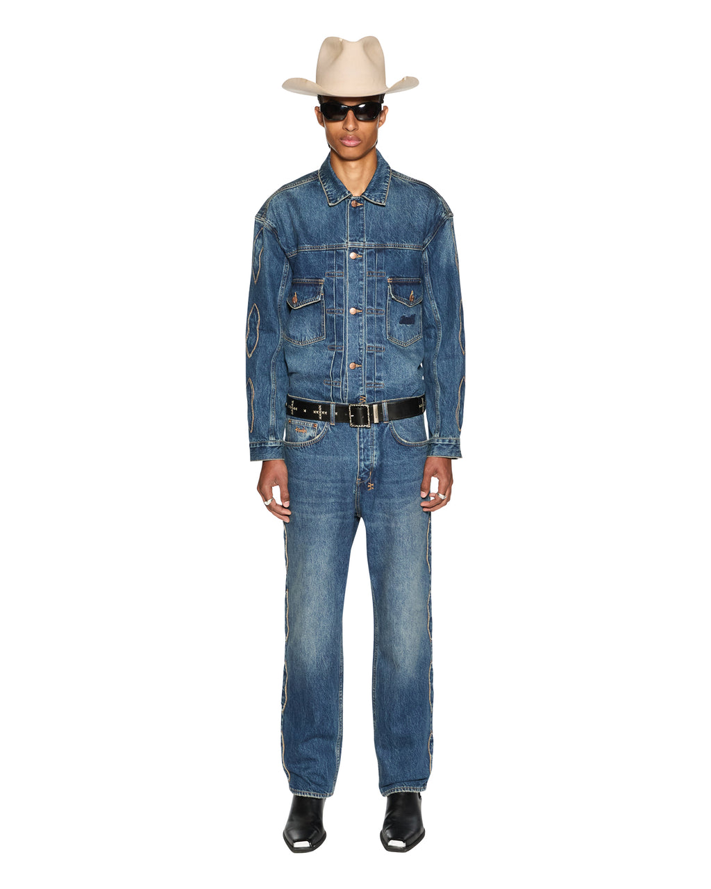 Mens Anti K Antique Kraft Relaxed Denim Jeans - Denim