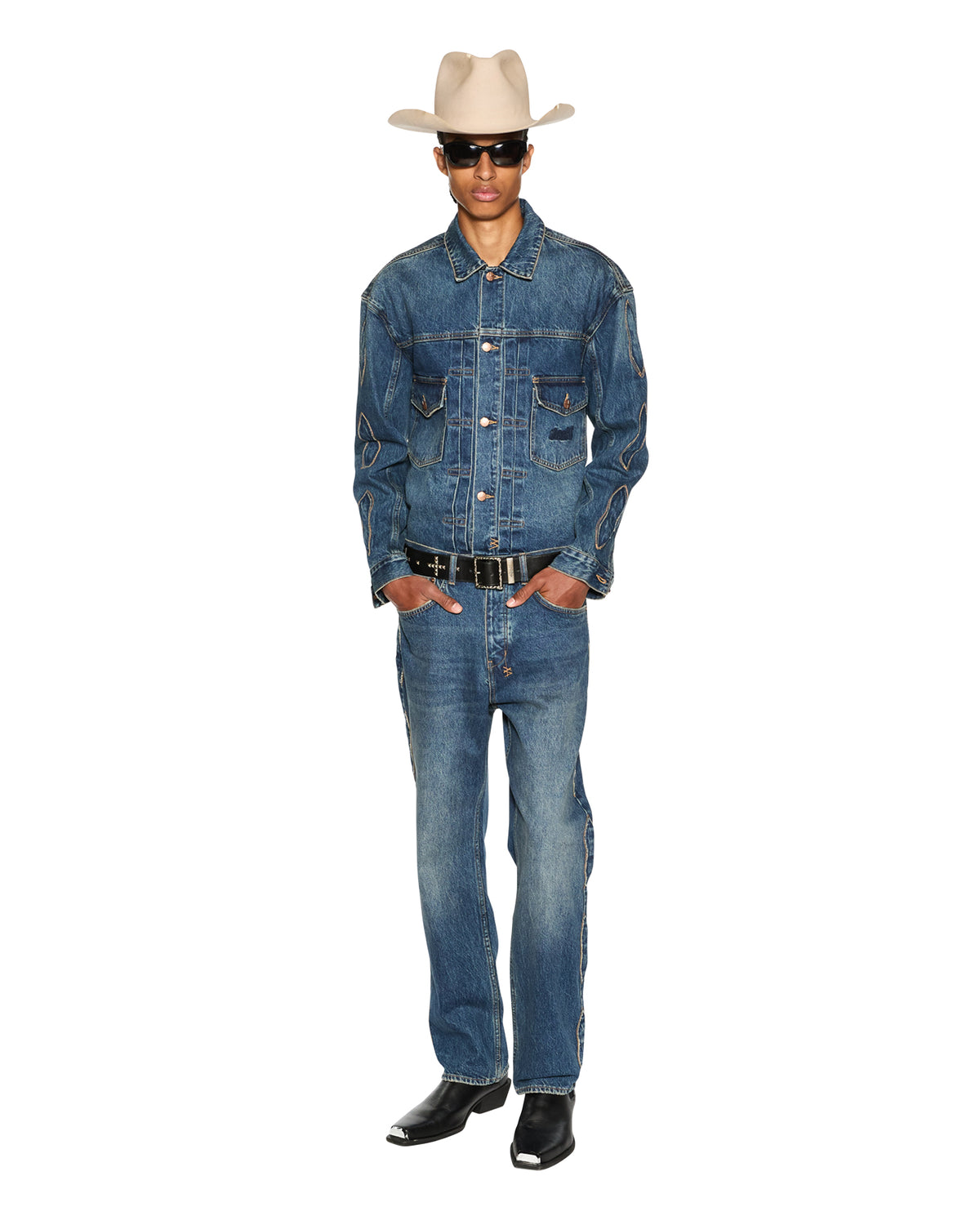 Mens Doubledown Oh G Jacket Antique Kraft Oversized Jackets - Denim