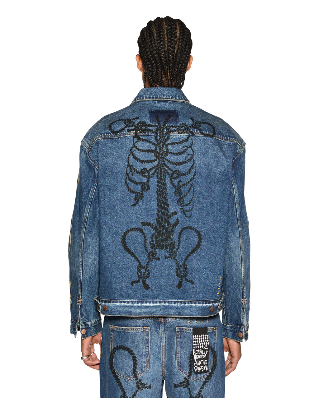 Mens Roped Doubledown Oh G Jacket Antique Kraft Oversized Jackets - Denim
