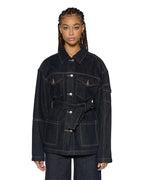Womens Duty Jacket Zenith Pop Oversized Jackets - Denim
