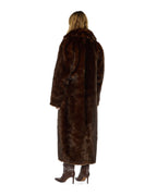 Womens Alton Faux Fur Jacket Tawny Straight Jackets - Brown