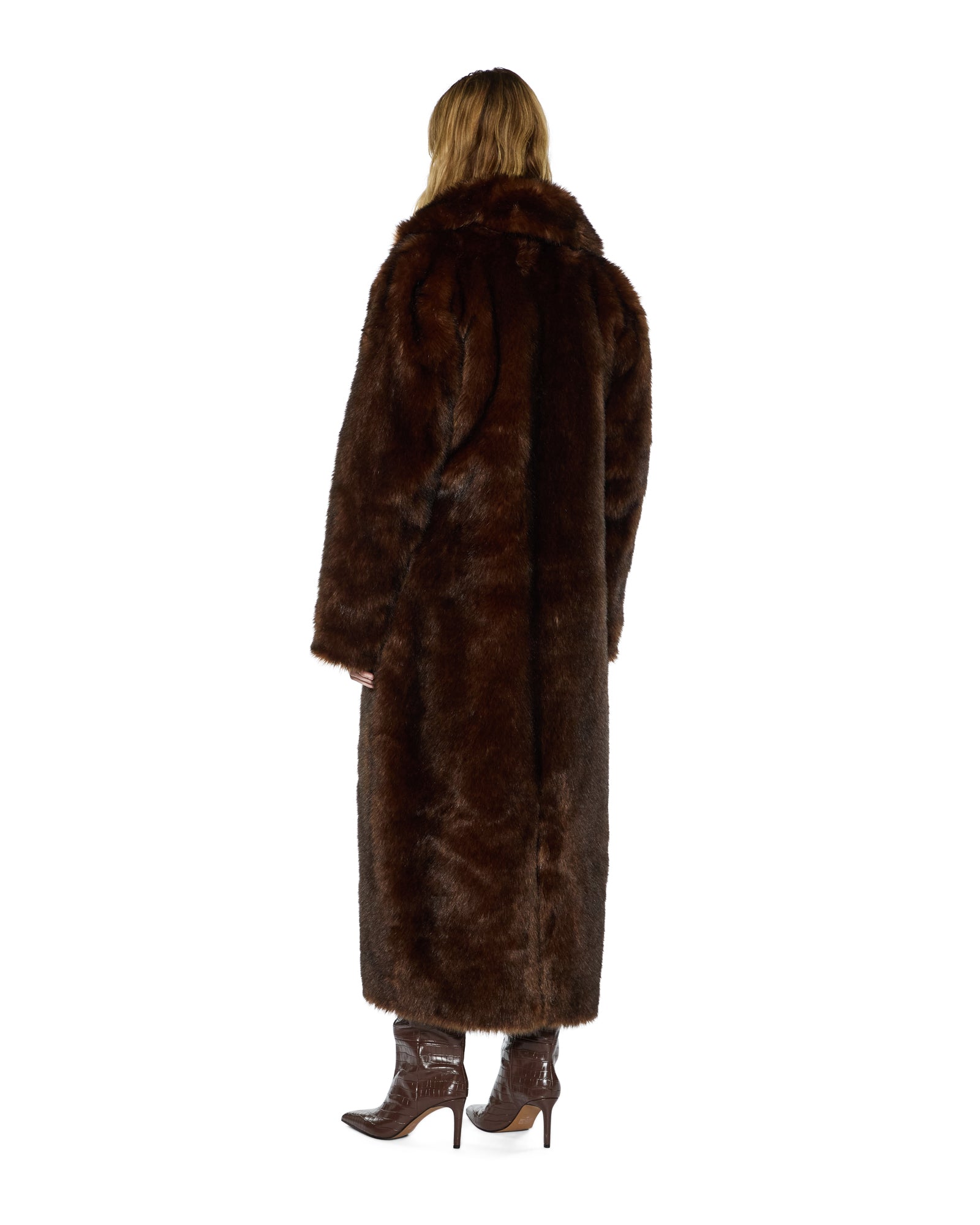 WOMENS  ALTON FAUX FUR JACKET TAWNY STRAIGHT JACKETS