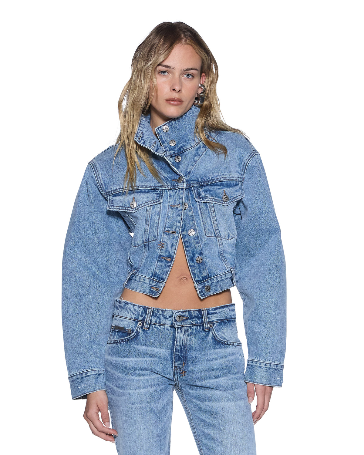 Womens Headline Jacket Mercer Blue Regular Jackets - Denim