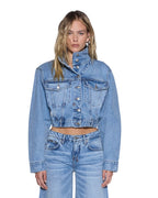 Womens Headline Jacket Mercer Blue Regular Jackets - Denim