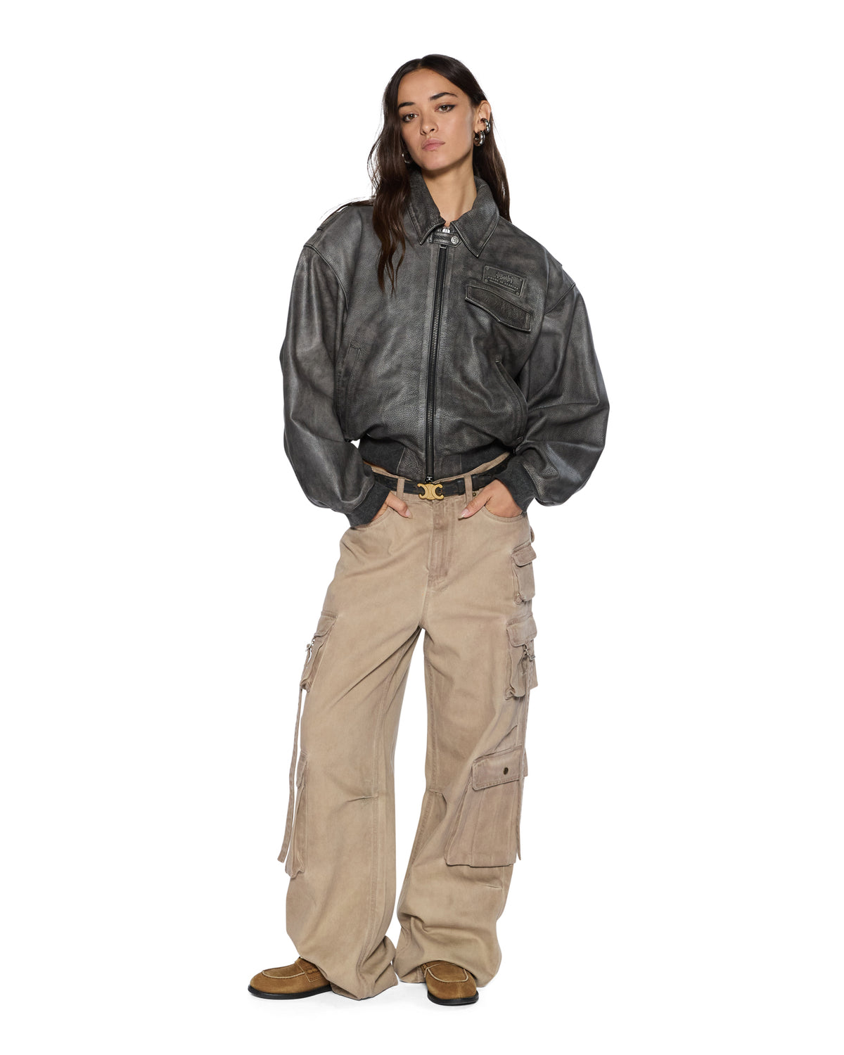 WOMENS HIGHWAY BOMBER VINTAGE BLACK JACKETS