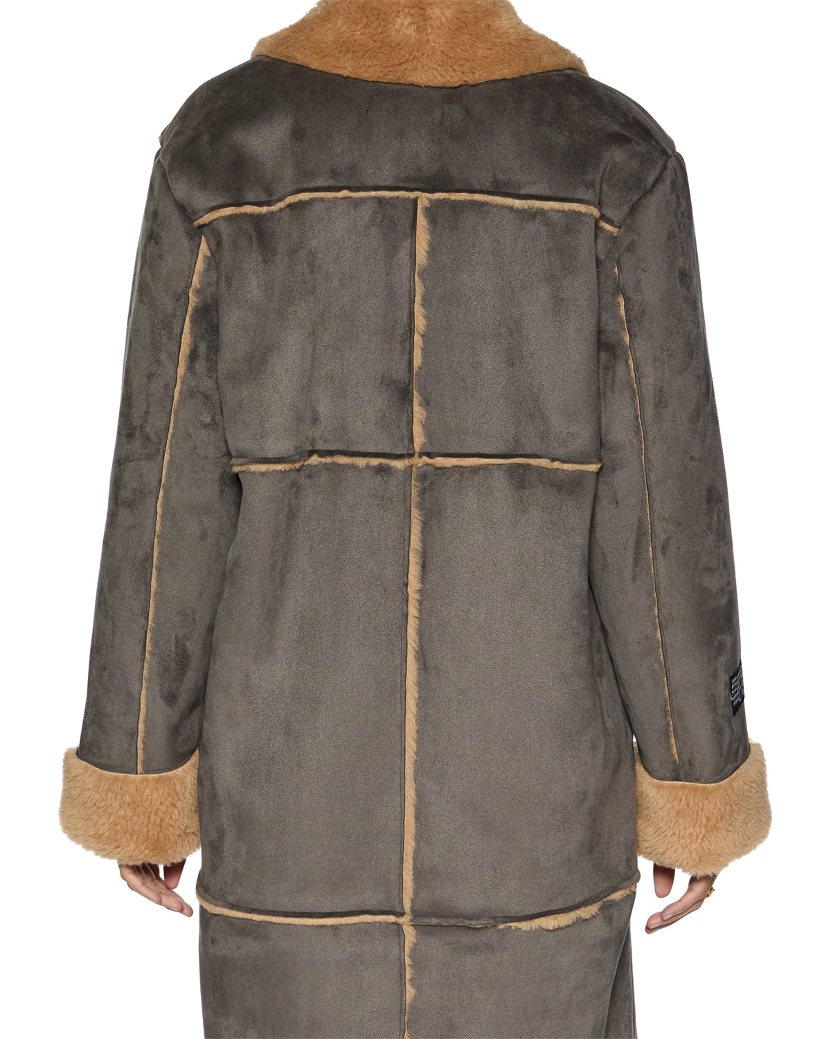 Womens Hustler Coat Steel/tan Oversized Jackets - Multi Colour
