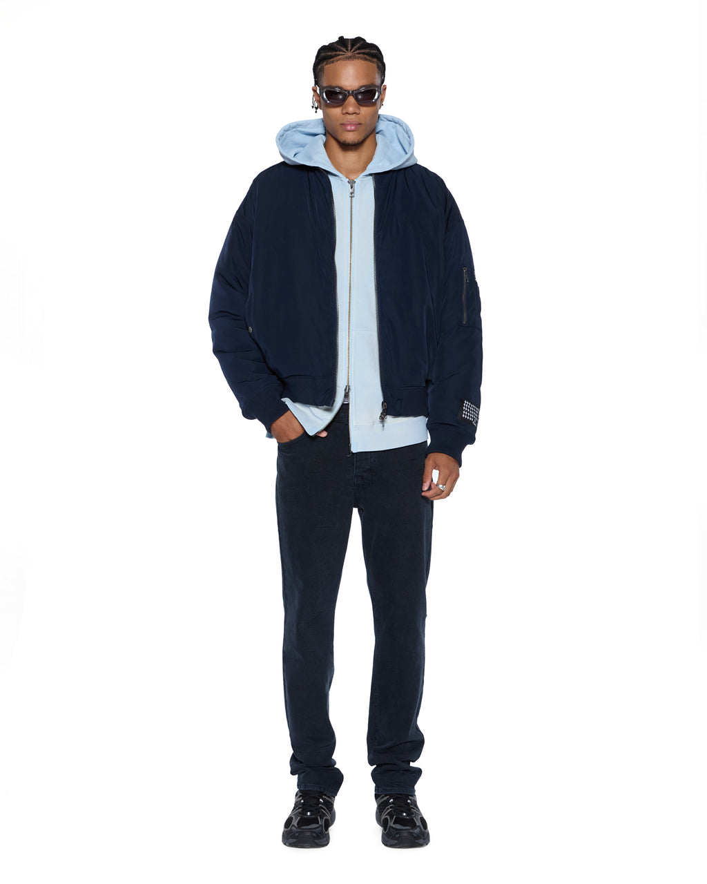 MENS INTRUDER EKCESS ZIP THRU HOOD ICE MIST FLEECE