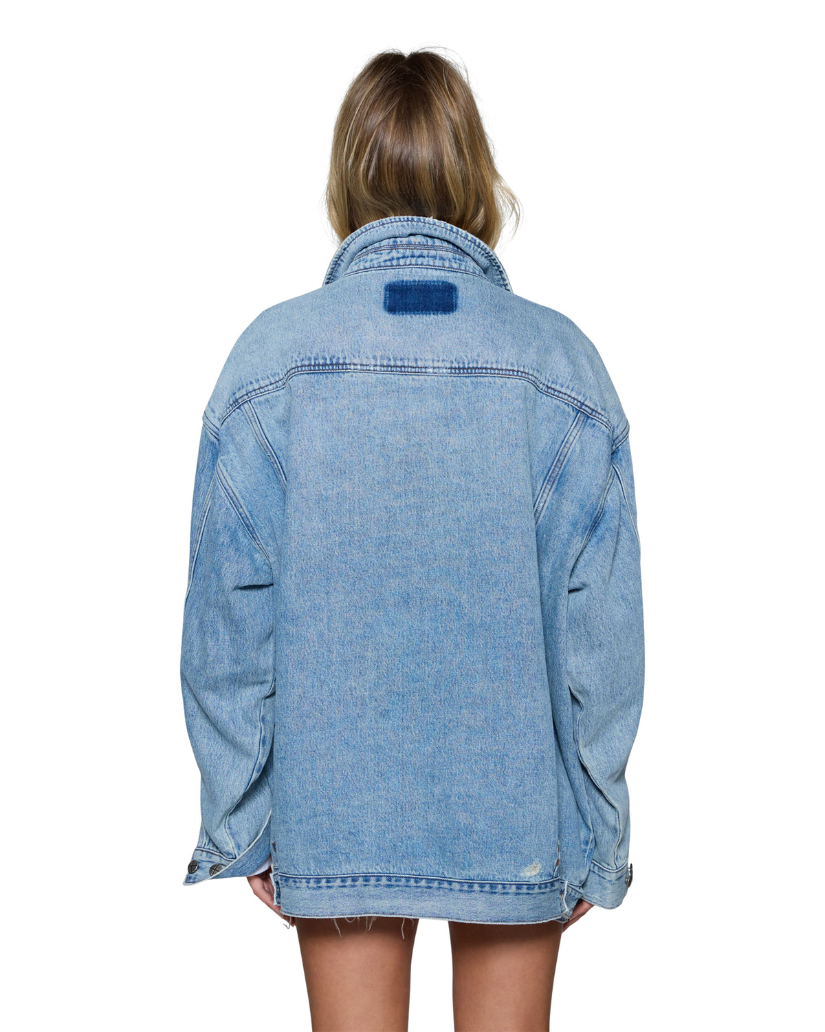 Womens Ksuper Oversized Jacket Babes Blue Oversized Jackets - Denim
