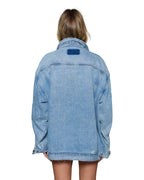 Womens Ksuper Oversized Jacket Babes Blue Oversized Jackets - Denim