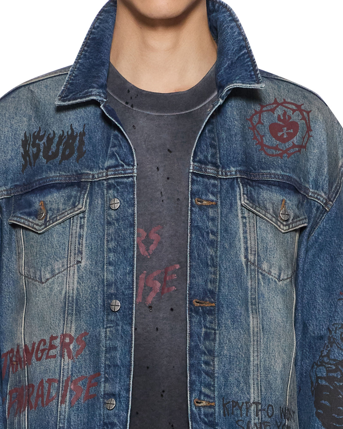 Mens Oh G Jacket Billy Blue Skool Oversized Jackets - Denim