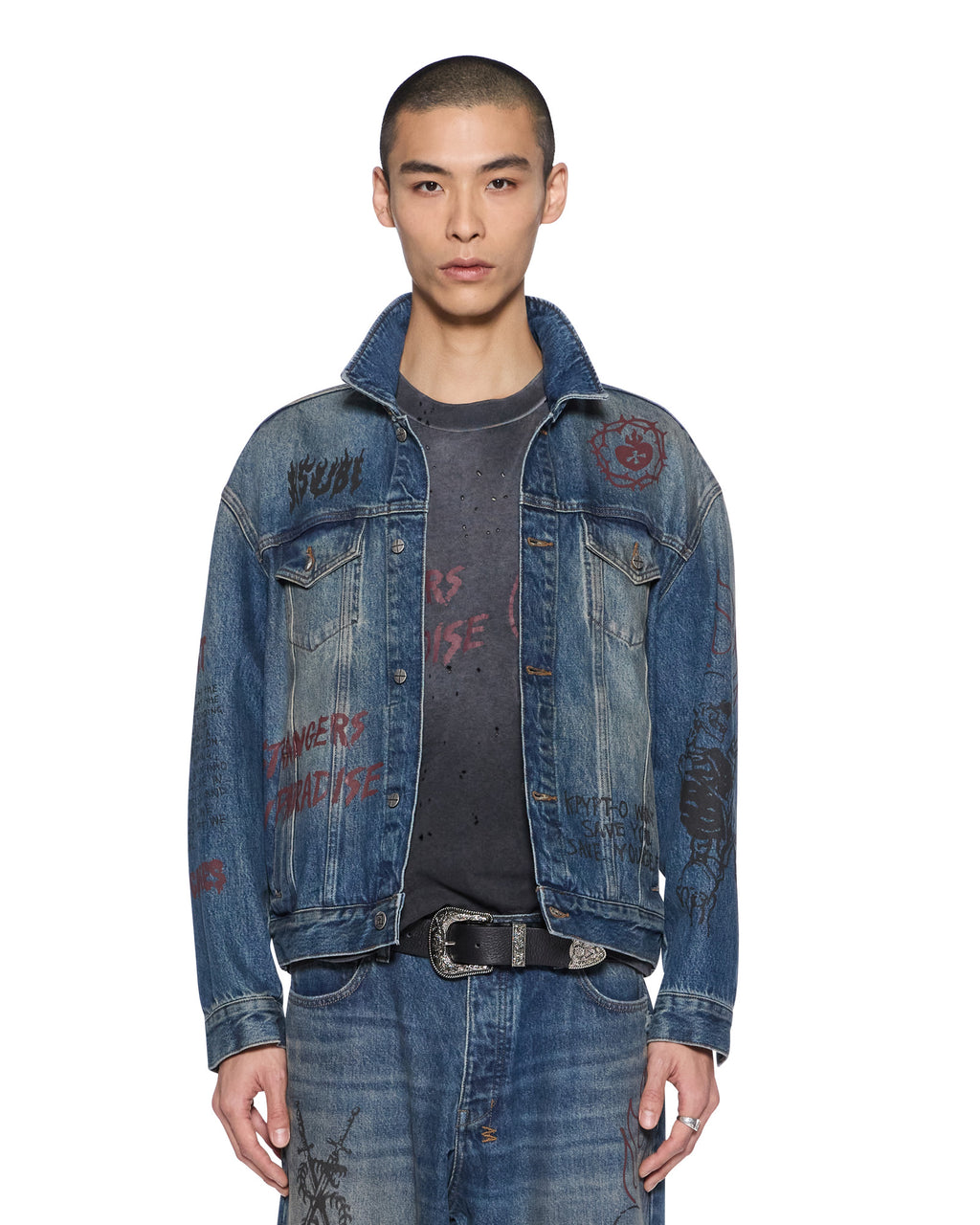Mens Oh G Jacket Billy Blue Skool Oversized Jackets - Denim