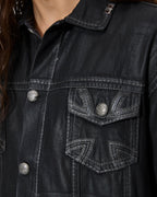 Mens Ksubi X Alice Hollywood Oh G Jacket Black Wax Regular Jackets - Black