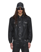 Mens Ksubi X Alice Hollywood Oh G Jacket Black Wax Regular Jackets - Black