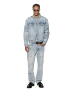 Mens Oh G Jacket Bunker Blue Noize Oversized Jackets - Denim
