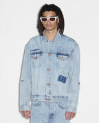 Mens Oh G Jacket Mills Repair Oversized Jackets - Denim