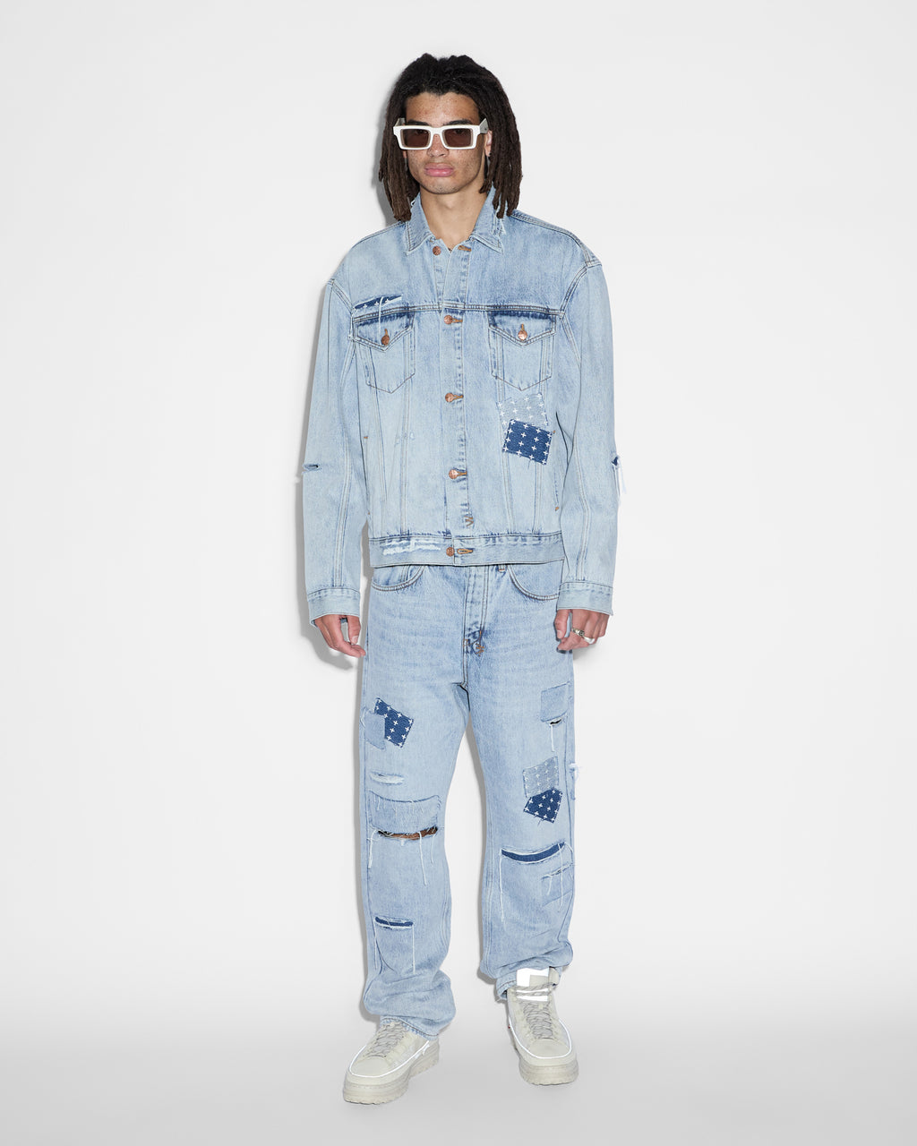 Mens Oh G Jacket Mills Repair Oversized Jackets - Denim