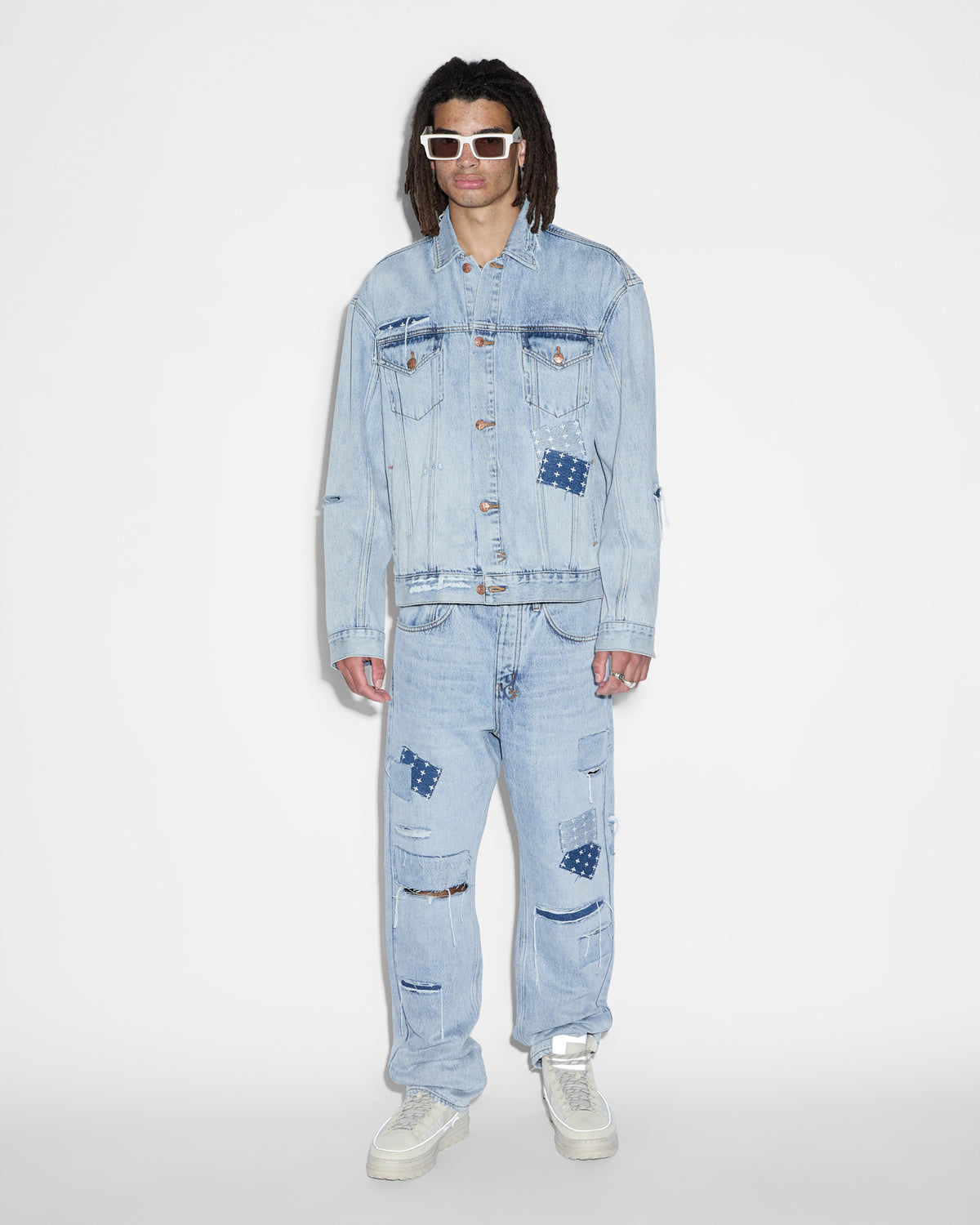 Mens Oh G Jacket Mills Repair Oversized Jackets - Denim