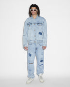 Mens Oh G Jacket Mills Repair Oversized Jackets - Denim