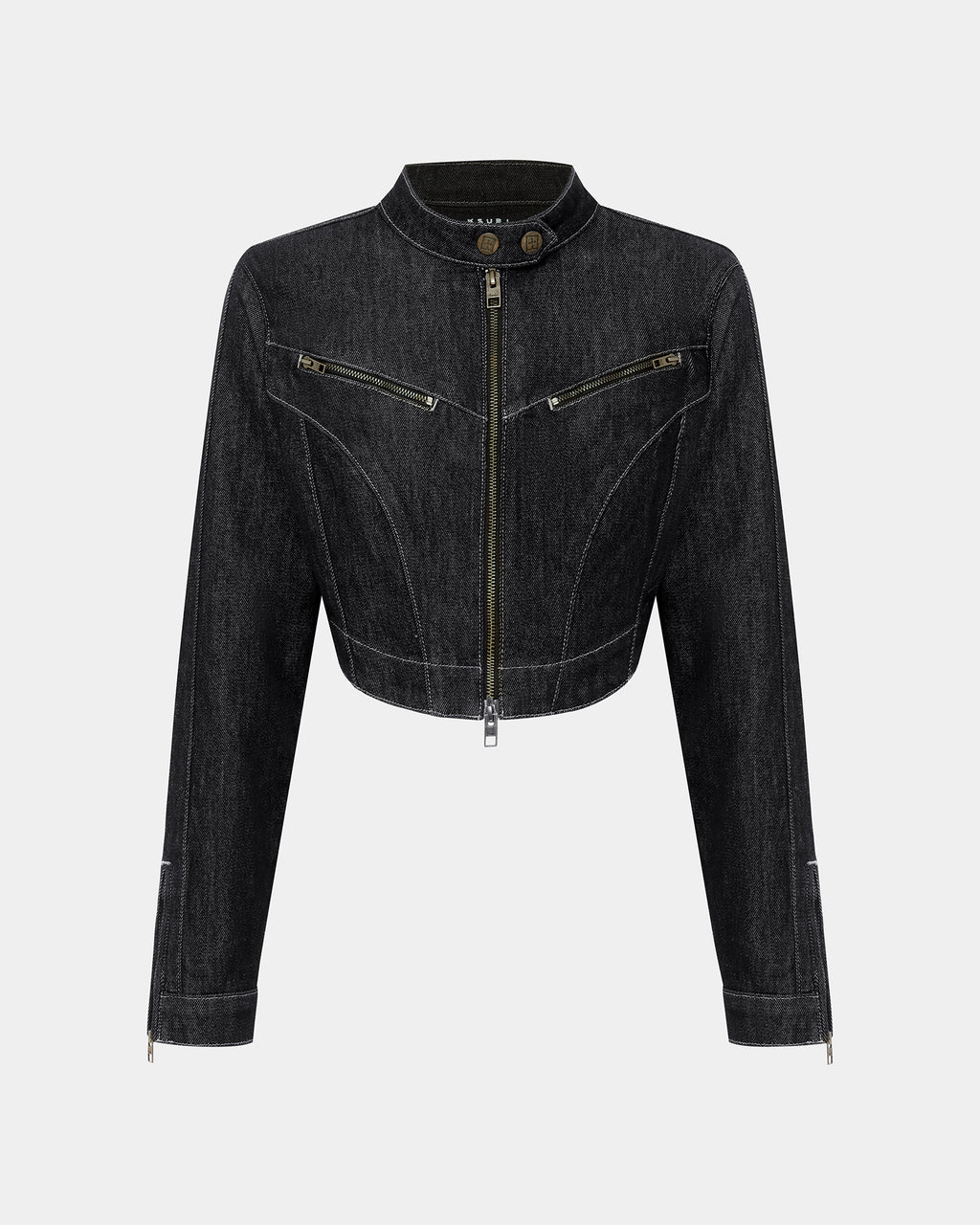 Womens Paradigm Crop Jacket Midnight Cropped Jackets - Black
