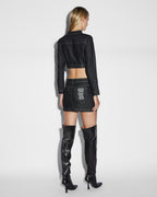 Womens Paradigm Crop Jacket Midnight Cropped Jackets - Black