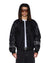 MENS  PATCHED VARSITY JACKET BLACK REGULAR JACKETS