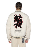 MENS PLAYOFF VARSITY JACKET ECRU JACKETS