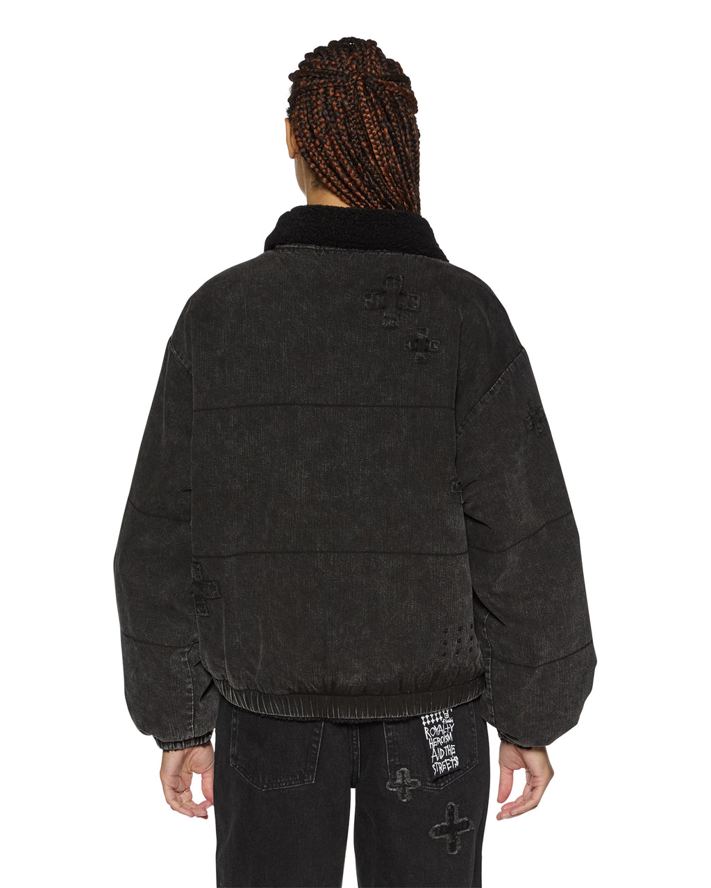 Womens Reversible Puffer Jacket Noir Kraftwerk/black Oversized Jackets - Black