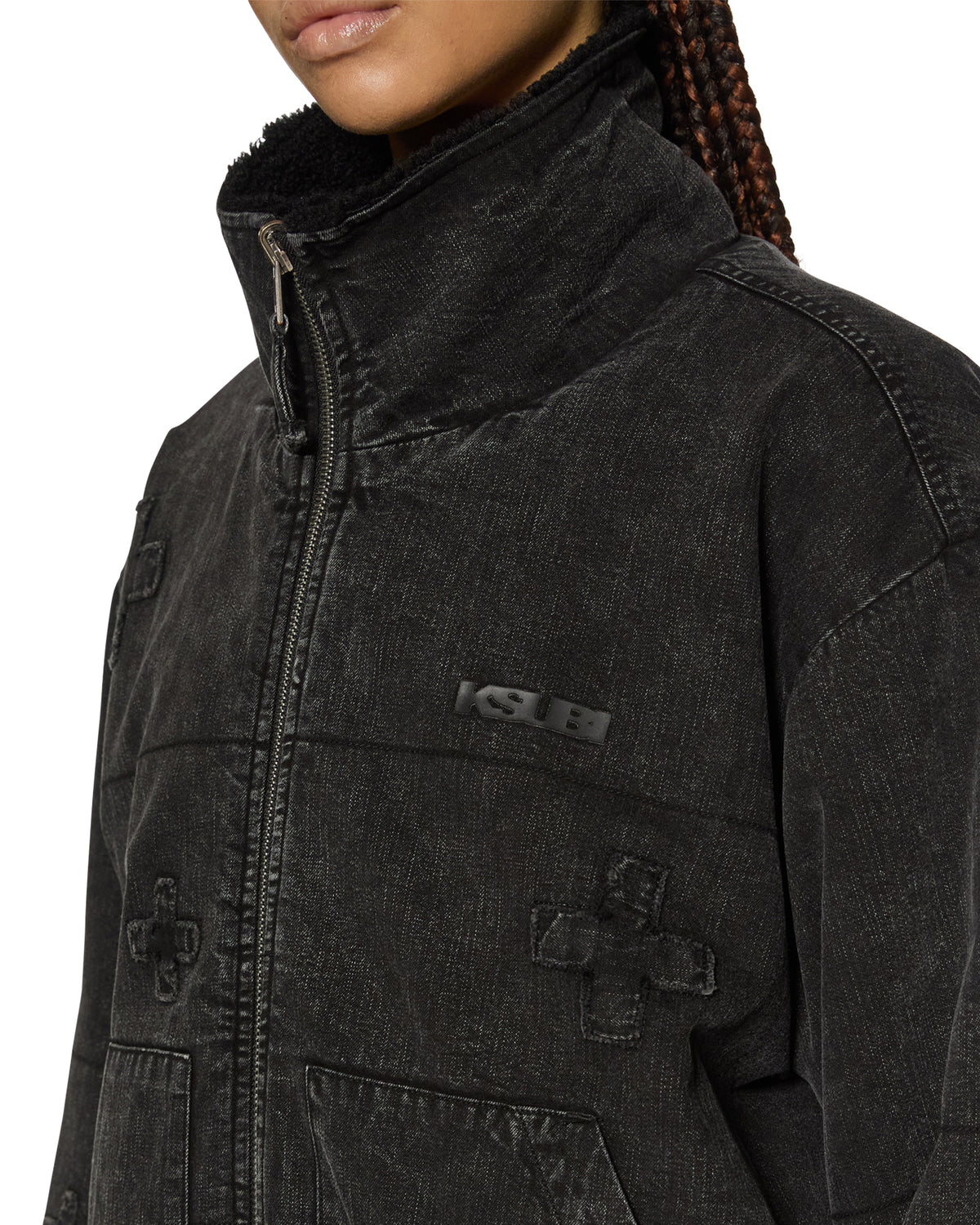 Womens Reversible Puffer Jacket Noir Kraftwerk/black Oversized Jackets - Black