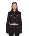SLIM TRUCKER FLOCKED BLACK