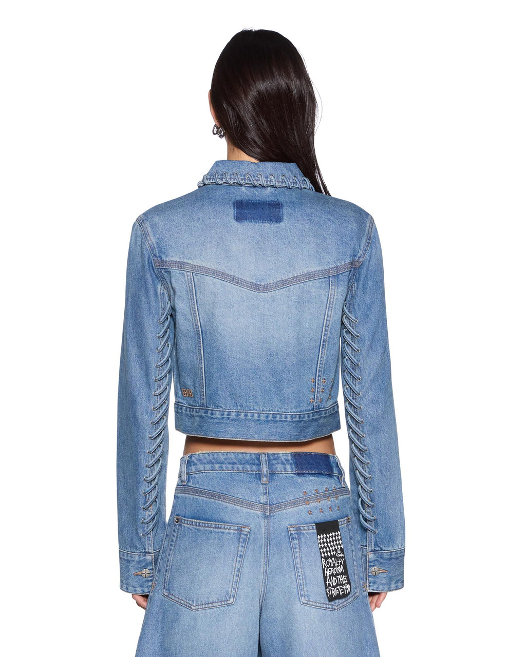 Womens Slim Trucker Highway Slim Jackets - Denim