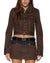 WOMENS  SLIM TRUCKER SADDLE BROWN SLIM JACKETS
