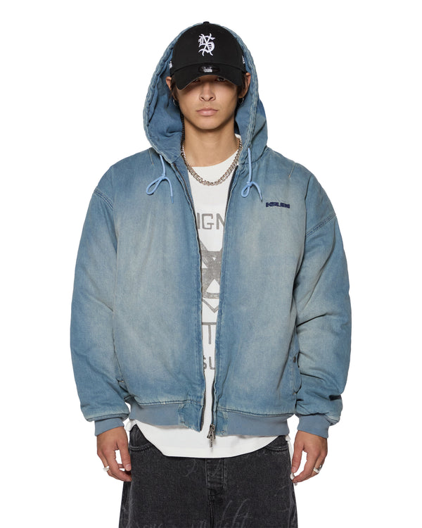 Buy SLOUCH BOMBER JACKET FADED INDIGO | Ksubi ++ Buy SLOUCH BOMBER JACKET FADED INDIGO | Ksubi ++