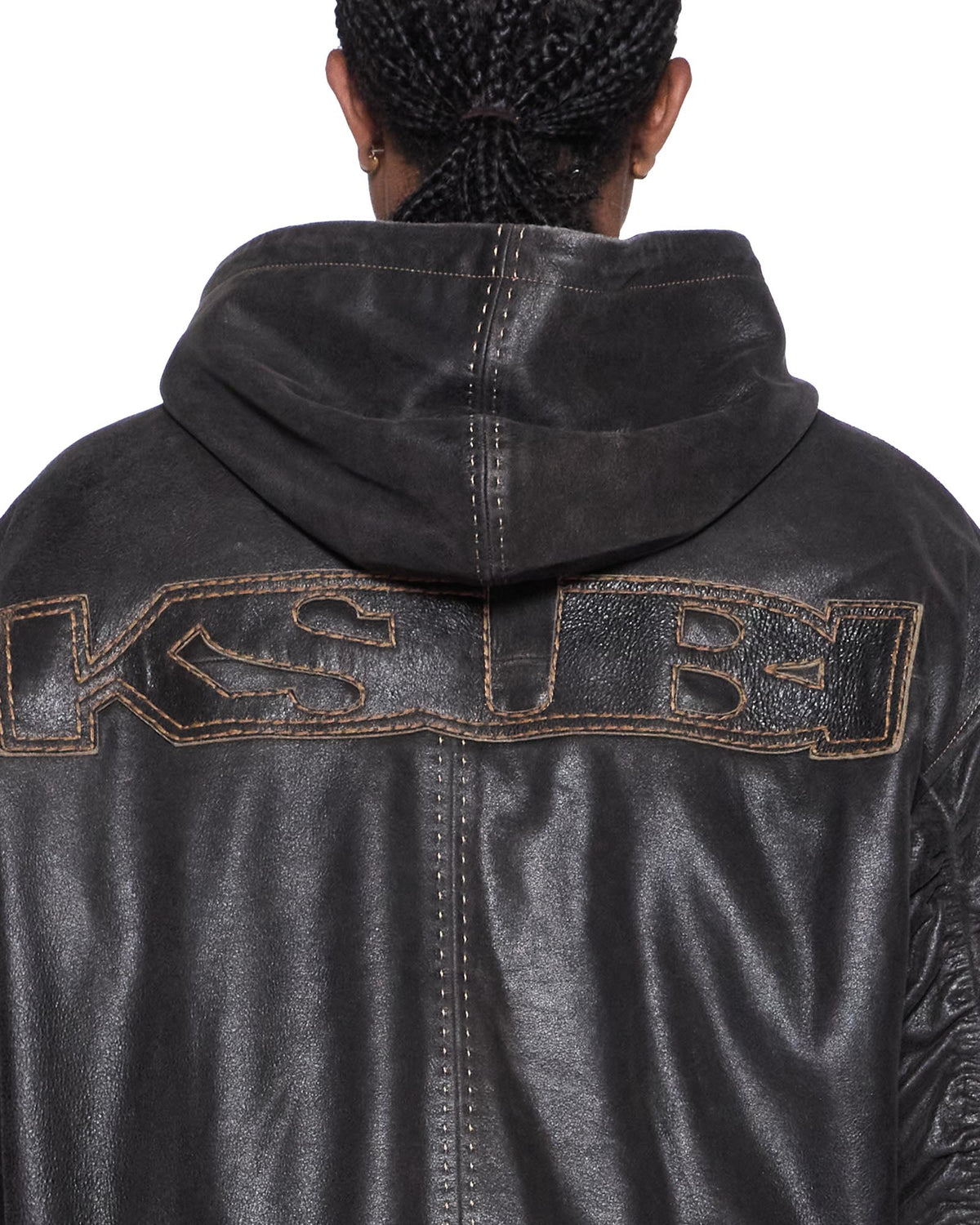 Mens Slouchy Leather Bomber Jacket Aged Brown Relaxed Jackets - Brown