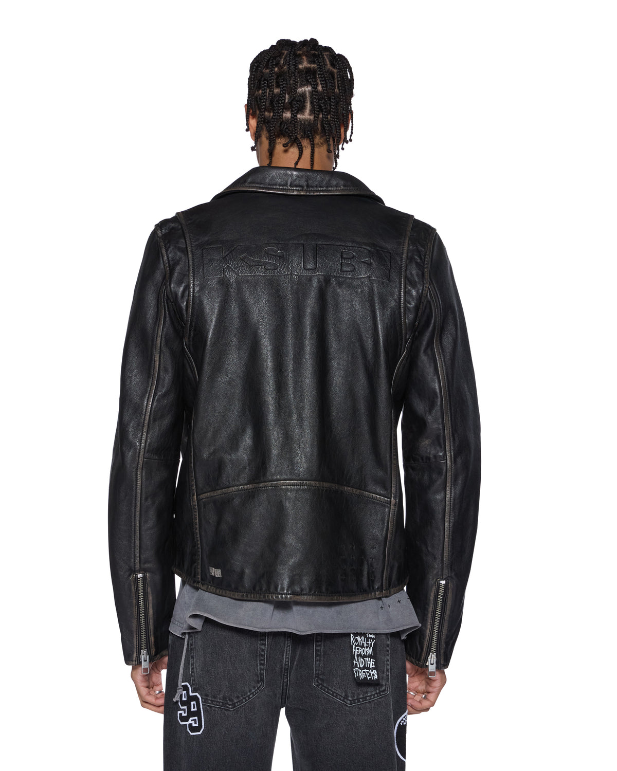 Ksubi Men's Sott Capitol Leather Jacket Black, Size Small