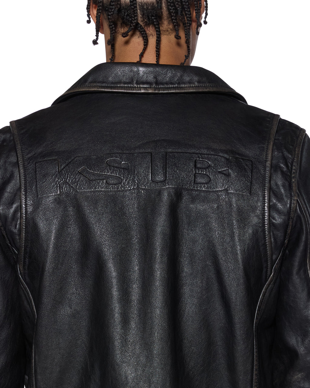 Mens Sott Capitol Leather Jacket Black Regular Jackets - Black