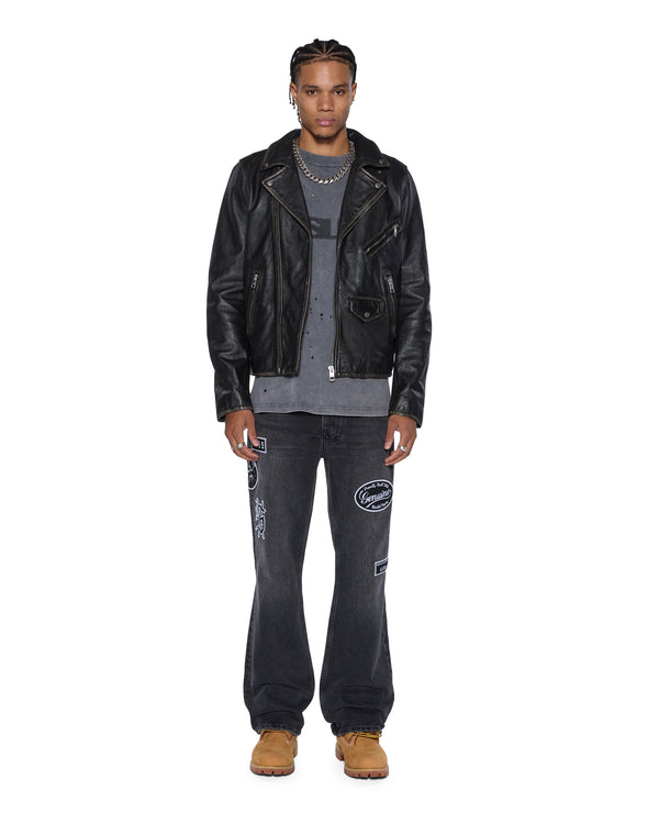 Ksubi Men's Sott Capitol Leather Jacket Black, Black, Size Small Ksubi Men's Sott Capitol Leather Jacket Black, Black, Size Small