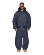 Mens Sott Slouchy Bomber Jacket Raw Relaxed Jackets - Denim