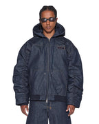 Mens Sott Slouchy Bomber Jacket Raw Relaxed Jackets - Denim