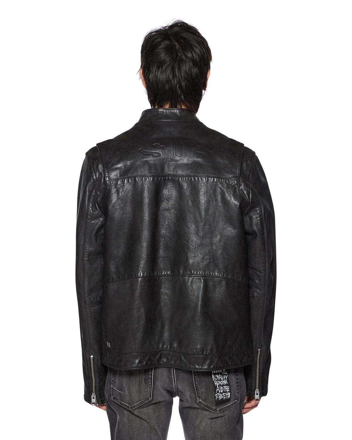 Mens Stinger Biker Moto Shell Regular Jackets - Black