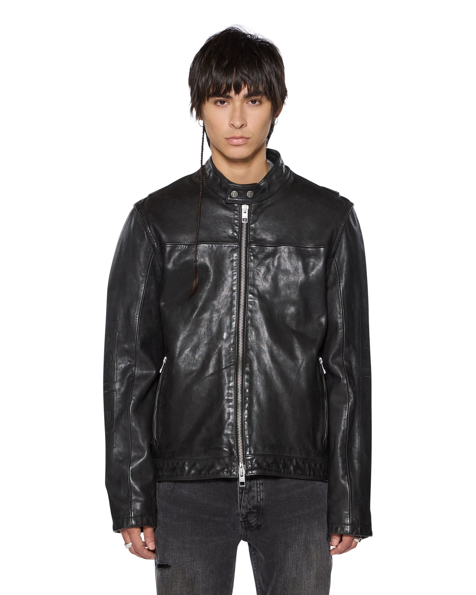 Ksubi Men's Stinger Biker Moto Shell Jacket, Black, Size Large Ksubi Men's Stinger Biker Moto Shell Jacket, Black, Size Large