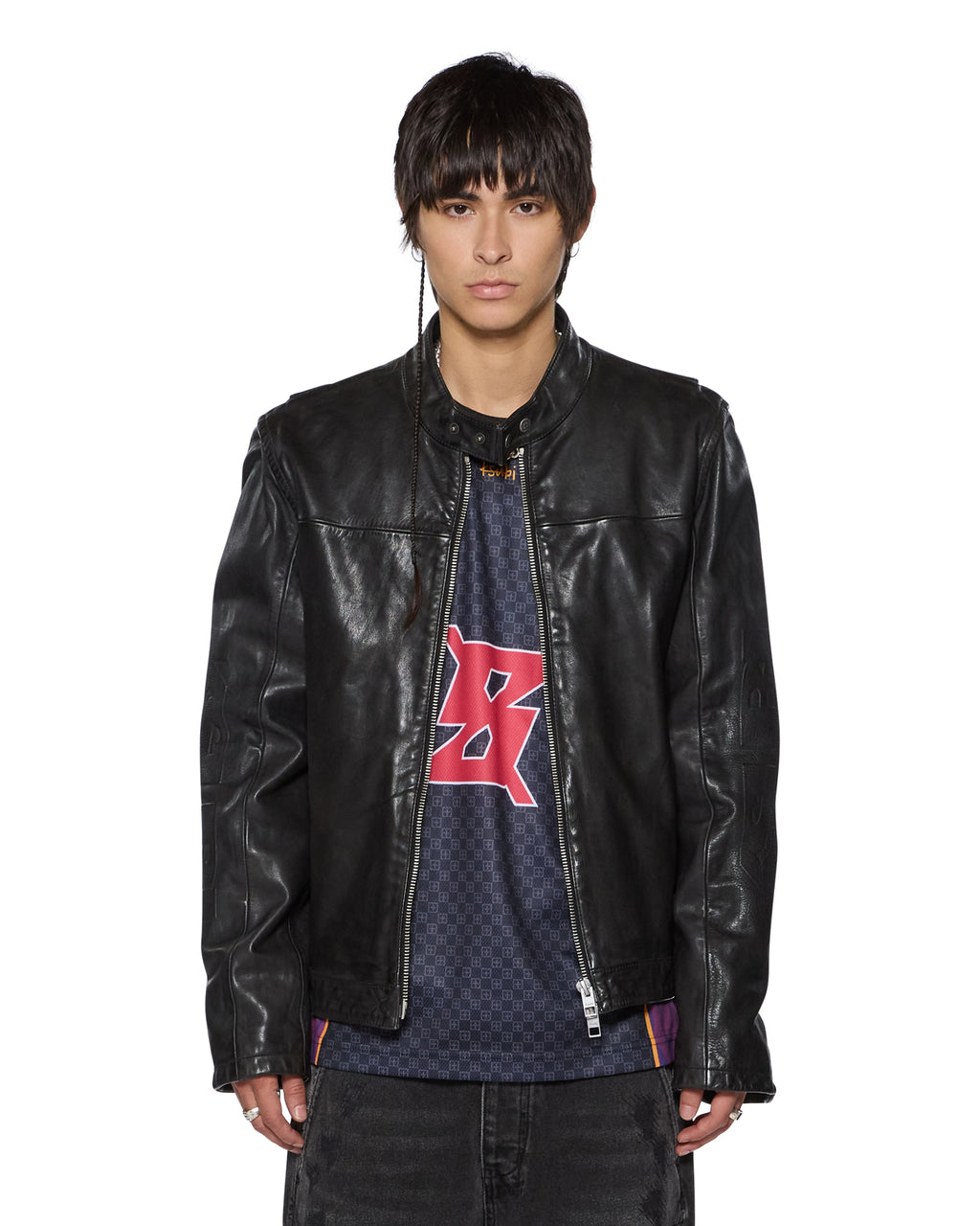 Mens Stinger Biker Moto Shell Regular Jackets - Black