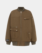 WOMENS SCORE BOMBER KHAKI/CEDAR JACKETS
