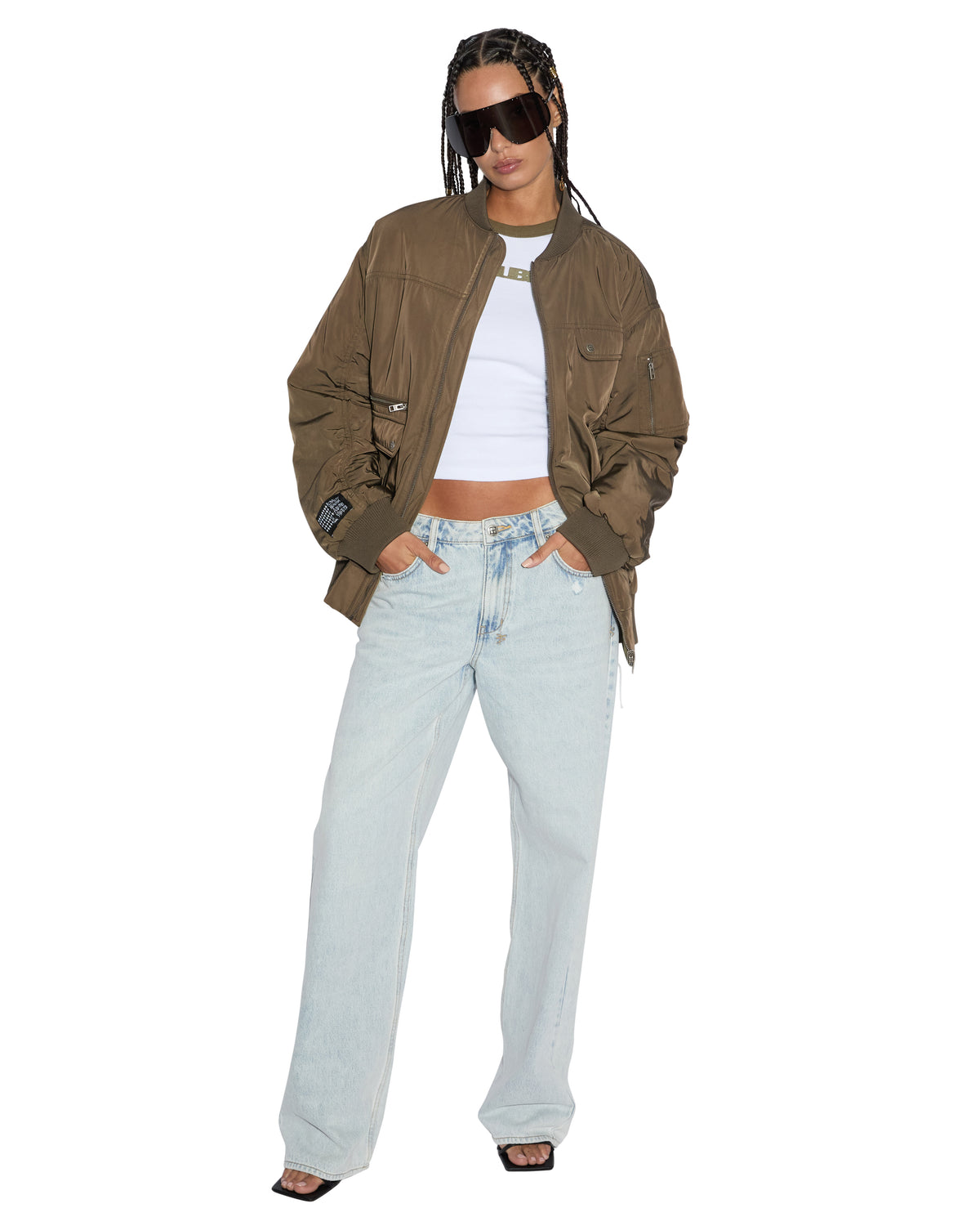 WOMENS SCORE BOMBER KHAKI/CEDAR JACKETS