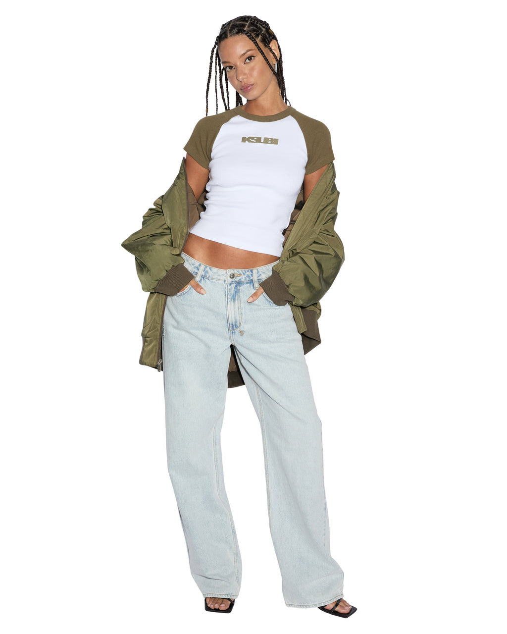 WOMENS SCORE BOMBER KHAKI/CEDAR JACKETS