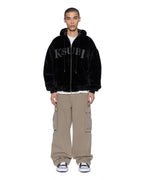 Mens Walkout Faux Fur Hooded Jacket Apex Relaxed Jackets - Black