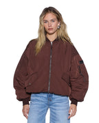 WOMENS PILOT BOMBER CHOCOLATE JACKETS