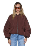 WOMENS PILOT BOMBER CHOCOLATE JACKETS