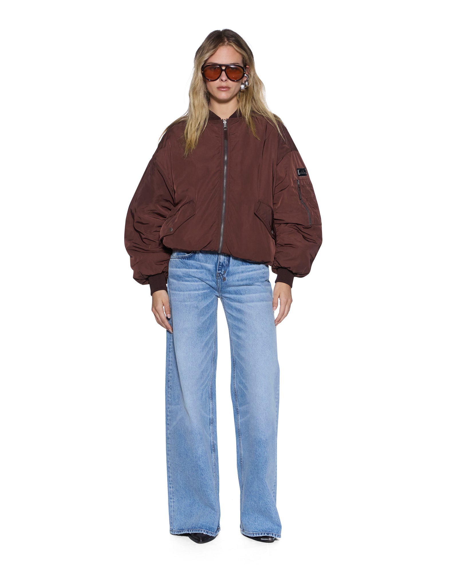 WOMENS PILOT BOMBER CHOCOLATE JACKETS